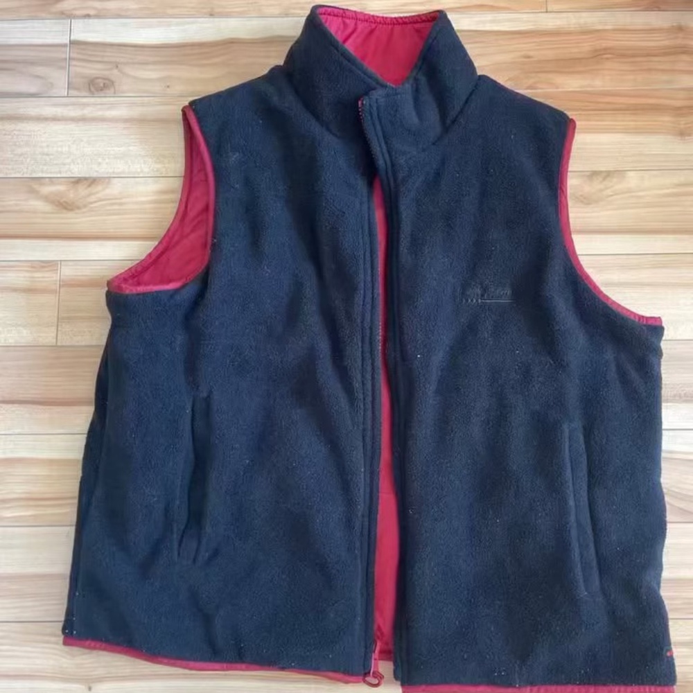 sleeveless fleece coat reversible